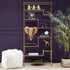 Libra Ullswater Iron Shelving Unit Aged Champagne Finish, Floating  Glass Shelves